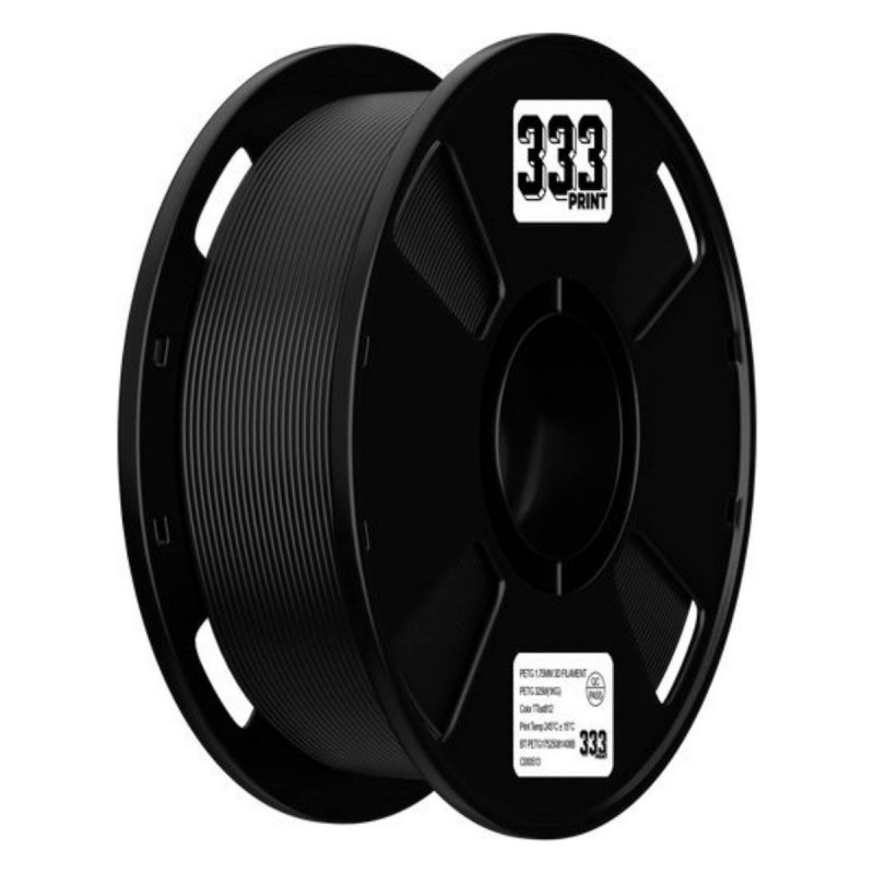 Філамент 333PRINT PETG чорний 1.75 мм, 1 кг